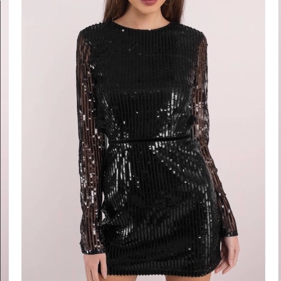 Black sequined open back dress! - Picture 1 of 5